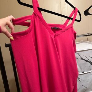 INC International Concepts Pink Asymmetrical Cut Out Camisole
